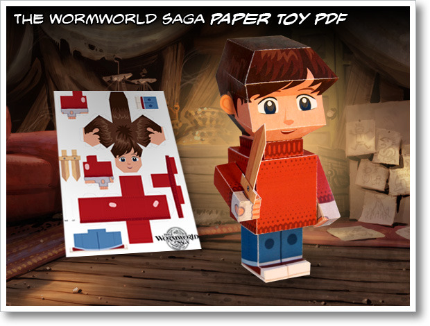 The Wormworld Saga Paper Toy Jonas Berg